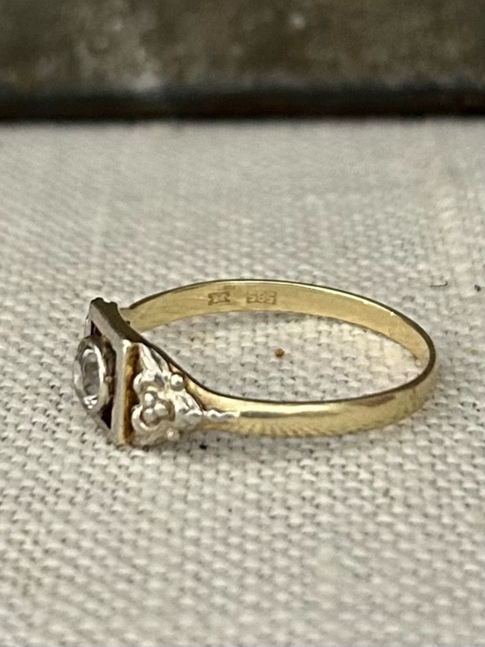 Antique 14k Old Cut Ring - Picture 10 of 12